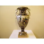 LUXUSNÍ VELKÁ ZLACENÁ PORCELÁNOVÁ VÁZA NAPOLEON