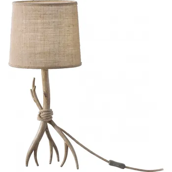Lampička Mantra 6181 Sabina, stolní lampa v kombinaci dřeva a pytloviny s vypínačem, 1x40W E27, výška 57cm