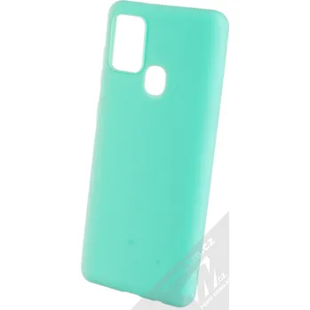 Pouzdro na mobilní telefon 1Mcz Matt TPU ochranný silikonový kryt pro Samsung Galaxy A21s mátově zelená (mint green)