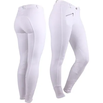 Jezdecké kalhoty Q-essentials Rajtky Adult Q-essentials, s kolenními záplatami, dámské, bílé 40