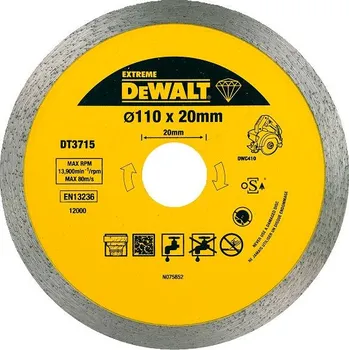Řezný kotouč Dia řezný kotouč DT3715 na řezání mramoru, žuly pro řezačku DWC410 DeWALT