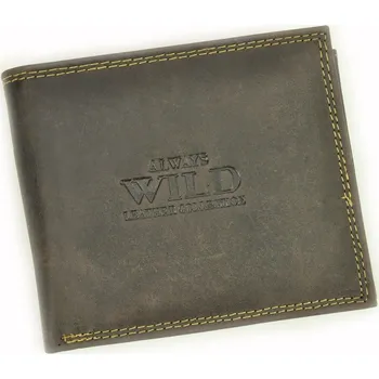 Peněženka Kožená peněženka Always Wild N992-CHM + RFID tmavěhnědá