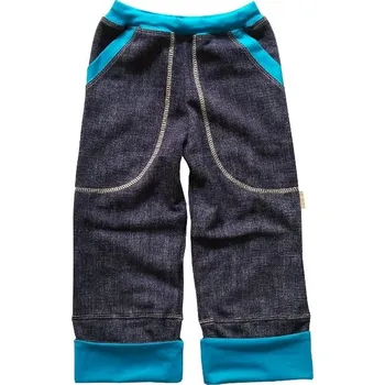 Kojenecké oblečení FARMERS® Dětské rostoucí kalhoty JEANS Barva: tyrkys, Velikost: 98