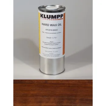 Olej na dřevo Hard Wax Oil - Týk 672, plechovka 0,75 l, vnitřní olej na nábytek s tvrdým voskem