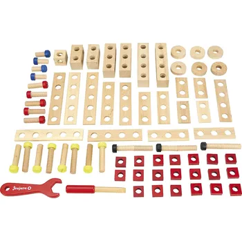 ostatní stavebnice Jeujura Dřevěná stavebnice 70 ks