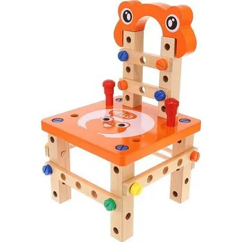 Dětská dílna Kruzzzel 9441 dřevěná skládací stavebnice židle