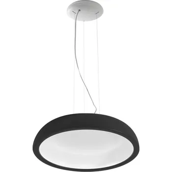 Stilnovo 8537 Reflexio_P, bílo-černé závěsné svítidlo se skrytým zdrojem světla, 37W LED stmívatelné 3000K, prům. 46cm