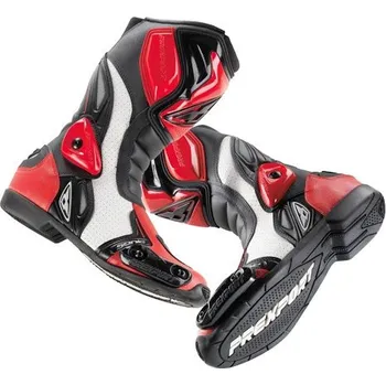 Moto obuv SONIC RD - červené motocyklové boty PREXPORT - 41