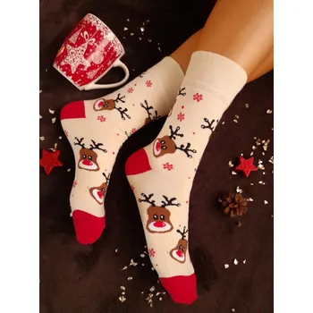 Pánské ponožky Vánoční ponožky Pondy smetanová Velikosti Pondy: 43-46