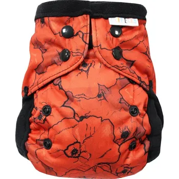 Plenkové kalhoty Breberky Kapsová plenka (S) - Vlčí máky PAT