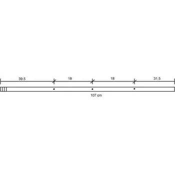 Stolní fotbálek RETA Tyč 3 bez hráčů – ocel 16mm x 1070 mm