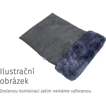 Pelíšek pro kočku Rajen spací pytel pro kočky F čokoládové bublinky, fialový lem 64x48cm