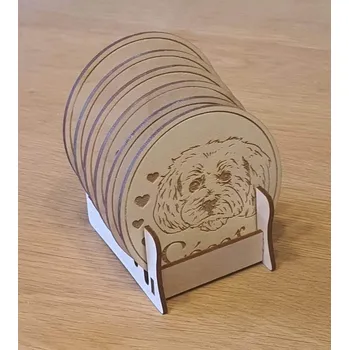 Podtácek Podtácky se stojánkem Maltezáček s vlastním jménem 6 ks