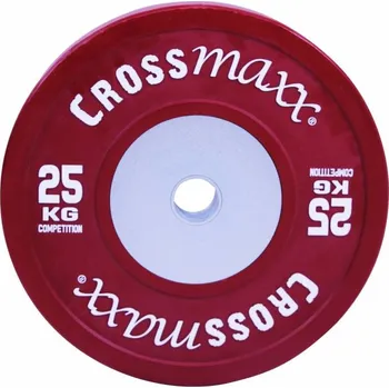 Lifemaxx Soutěžní bumper kotouče barevné, guma ocel 50 mm Crossmaxx Váha: 25 kg