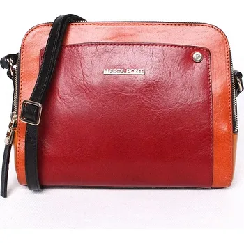 Luxusní vícebarevná dámská kožená crossbody kabelka Marta Ponti A12