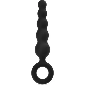 Anální kolík SILIKONOVÁ ANÁLNÍ SONDA KULIČKOVÝ ANAL PLUG SE SMYČKOU - 76130555