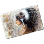 Deska na krájení skleněná Indiánka