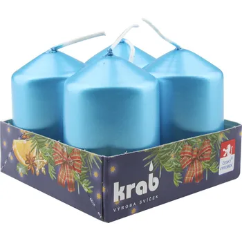 Svíčka Krab Brno Adventní svíčky lakované tyrkysové