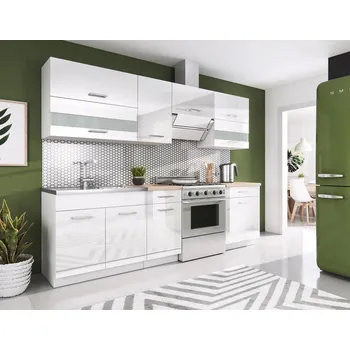 Kuchyňská linka MAMBA kuchyňská linka White bílá/vysoký lesk, MDF