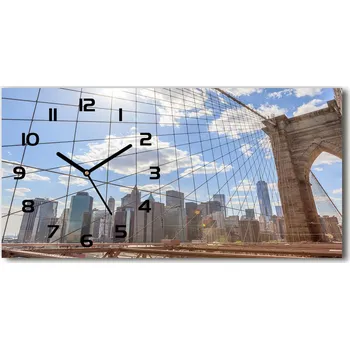 Hodiny Skleněné hodiny na stěnu tiché Most New York