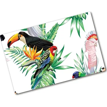 Kuchyňské prkénko Kuchyňská deska skleněná Tropičtí ptáci