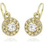 Zlatnictví U Kostela Dětské náušnice s bílým kamínkem 444ž 485972469