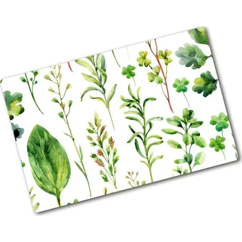 Kuchyňské prkénko Deska na krájení tvrzená Bylinky a plevel