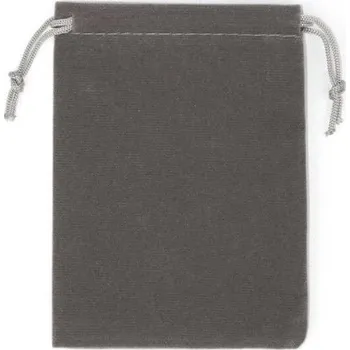 Dárková krabička Dárkový pytlík sametový šedý 7x9cm