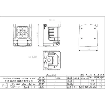 Svítilna Svítilna pracovní 4 LED 3W s baterií 5JG-IL4001