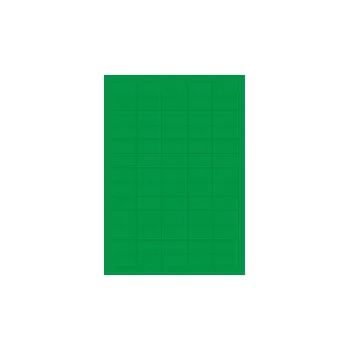 Samolepící etiketa Zelené lepící štítky 38x21,2 mm, balení 50ks zelená