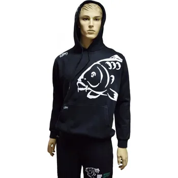 Rybářské oblečení R-SPEKT Mikina s kapucí Carper black Velikost: XL