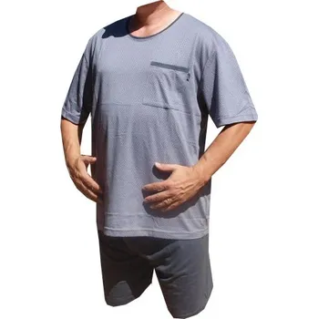 Pánské pyžamo xcena Pyžamo bavlněné šedé Velikost: XXXL