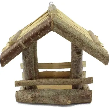Krmítko pro ptáka Kozáček Ptačí budka 30 x 12 x 21 cm natural