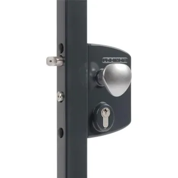 brána LOCINOX LIKQ 7016 - komplet zámkové krabice pro profil 60 až 80 mm, s funkcí otvírače, Fail Close, pro křídlové branky, antracit