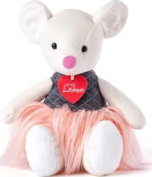 Plyšová hračka Lumpini Myška Aimi bílá v trendy sukýnce 28 cm