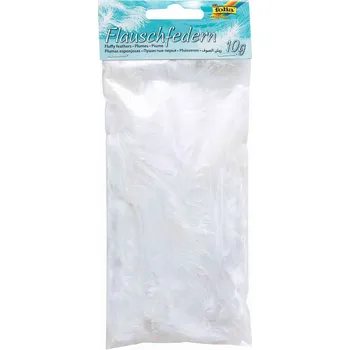 Folia Dekorační peříčka bílá 10 g