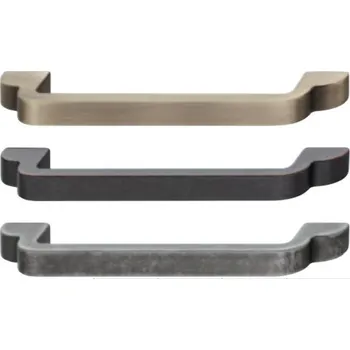 Nábytkové kování Nábytková úchytka hranatá Antik barva Staromosaz, varianta malá