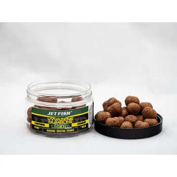 Boilies JetFish JET FISH 200ml -12mm Legend Range Vyvážené boosterované Dumbles : SEAFOOD_ŠVESTKA/ČESNEK