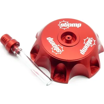 Palivová nádrž pitbike CNC hliníkové víčko palivové nádrže s logem Stomp červené