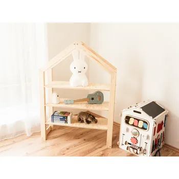 Knihovna ELIS DESIGN Knihovna Domeček natur premium dostupné rozměry: 77 x 35 x 127 cm