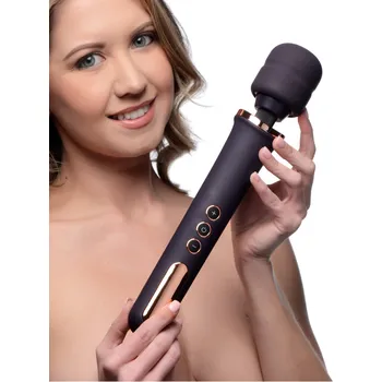 Vibrátor Wand Essentials Scepter 50X Silicone Wand Massager Black/Gold