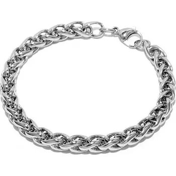 Náramek Pánský Výrazný pletený náramek z chirurgické oceli 8mm x 22cm