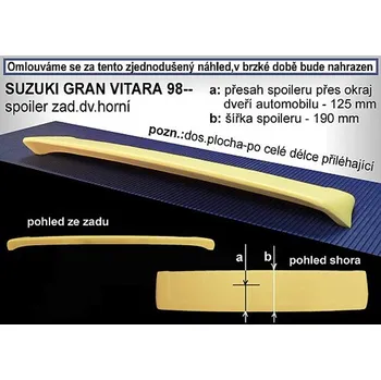 Auto-moto Spoiler zadních dveří horní, SUZUKI Grand Vitara, 98-> (85.314)