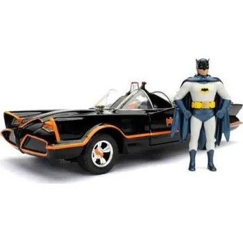 autíčko Batman - Diecast Model 1/24 1966 Batmobile Classic V Series s figurkou Batmana