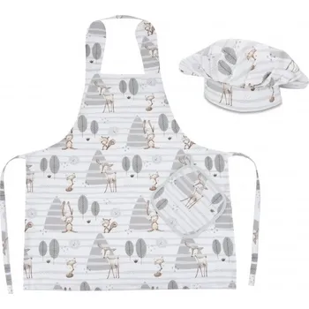 Kuchyňská zástěra Baby Nellys Junior MasterChef kuchařská sada zvířátka v lese