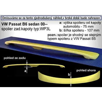 Auto-moto Spoiler zadní kapoty, VW Passat, 11/00-> (88.367)
