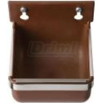 Miska pro psa Závěsná miska s nerezovou hranou 600ml hnědá. Využití jako krmítko, nebo napáječka