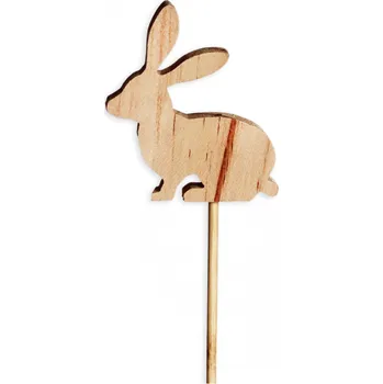 Velikonoční dekorace Zajíc zápich dřevo 15cm mix (793475)