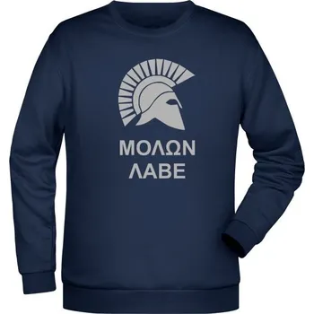 Pánská mikina Mikina MOLON LABE Two Line - námořní modrá