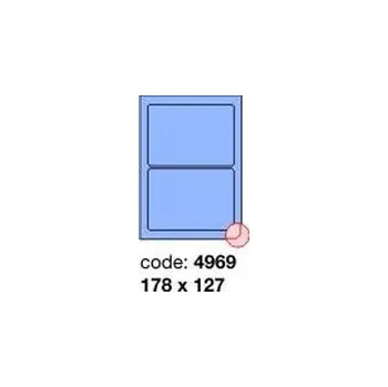 Kancelářské potřeby Modré samolepicí etikety Rayfilm R0123.4969D, 178x127 mm, 300 listů A4, 600 etiket